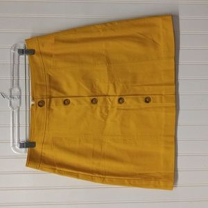 Loft women's mini skirt size 10 color yellow